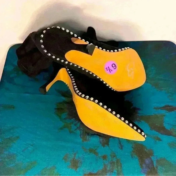 Steven New York Jemma Beadchained Ankle Boots, 6.5 Black with 3” Heels NWOT - Picture 3 of 4